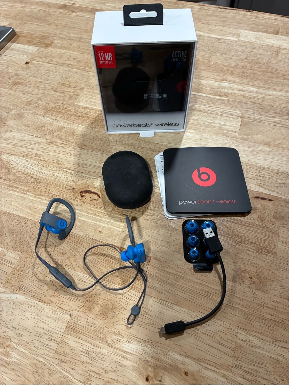 Beats by Dre Powerbeats3 Wireless Earbuds in Blue and Black